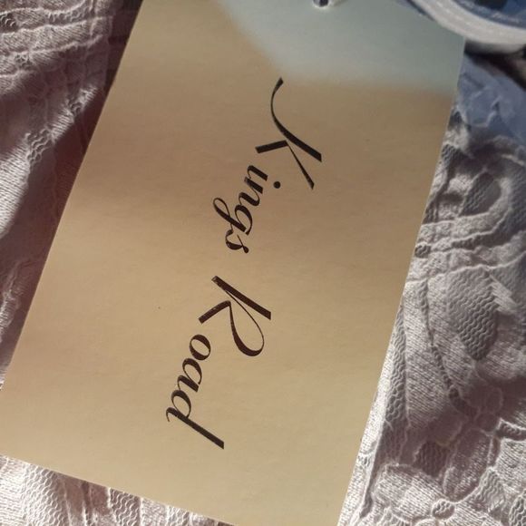 Kings Road Silver Scallop Lace Dress NWT Sz 2X - Picture 3 of 6